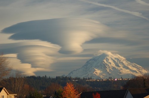 Nubes lenticulares en Washington
